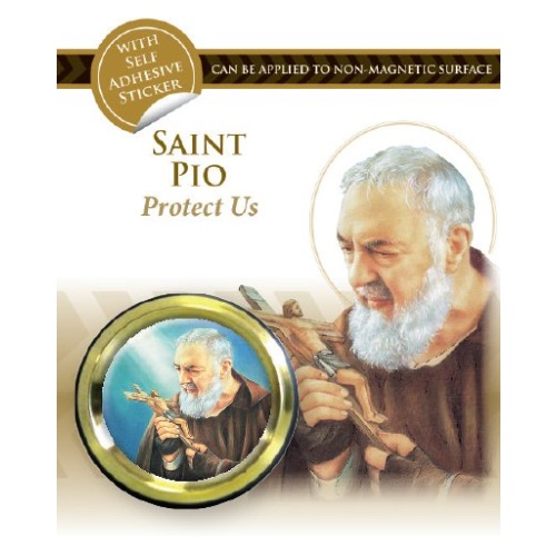 St Pio Colour Magnetic Car Plaque