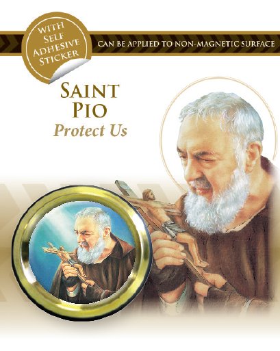 St Pio Colour Magnetic Car Plaque