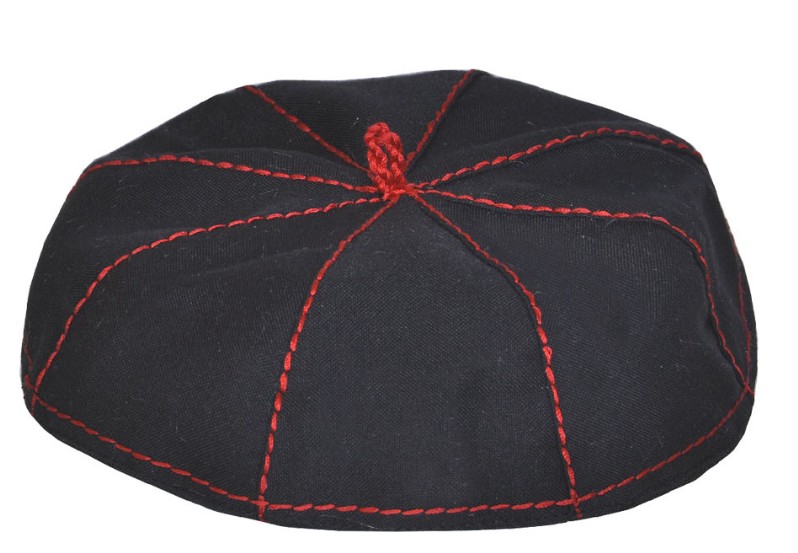 Black with Red Zucchetto
