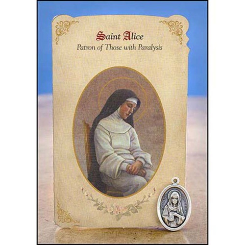 St Alice Paralysis/Blind Healing Medal Set - Imported from Italy