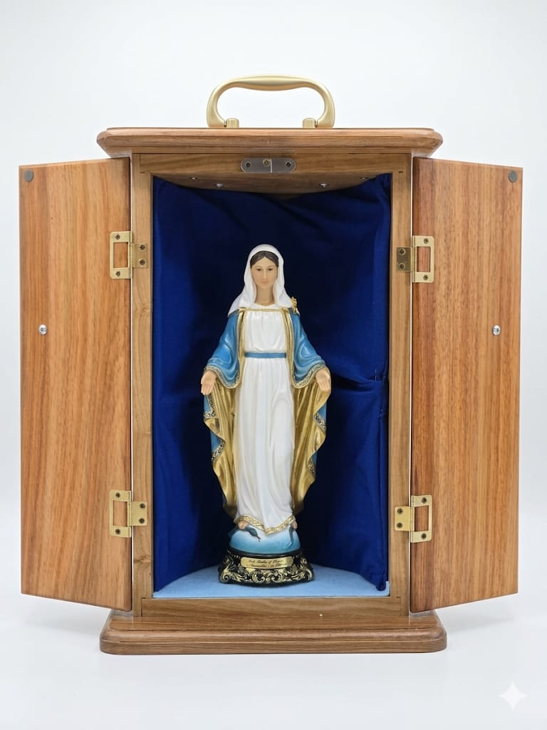 Our Lady of Grace Shrine - Kiaat wood Cupboard 41cm