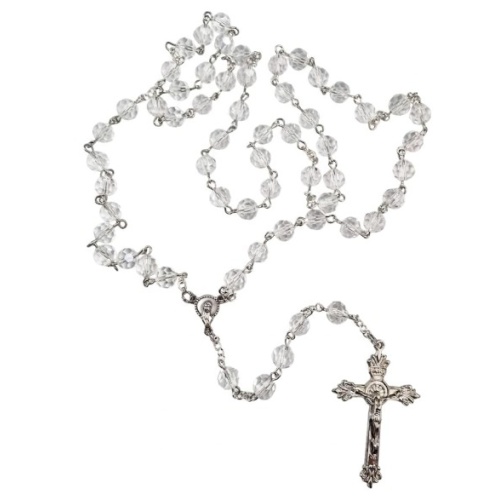 58cm Austrian Glass Crystal Clear Rosary