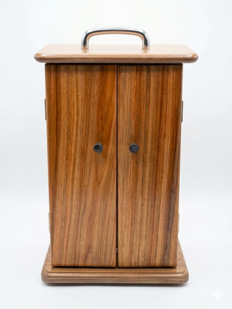 Immaculate Heart of Mary Shrine - Kiaat wood Cupboard 41cm - Image 2