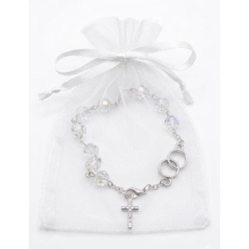 Eternity Glass Crystal Bracelet with Organza