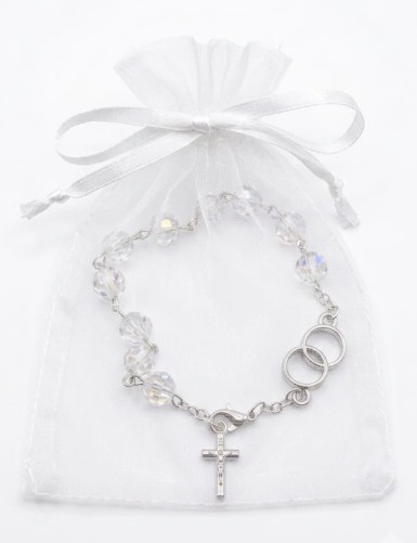 Eternity Glass Crystal Bracelet with Organza