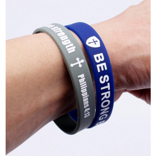 Silicone Bracelet with Bible verse & thank you for Sharing card - Bonbonnière