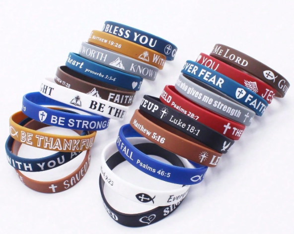 Silicone Bracelet with Bible verse & thank you for Sharing card - Bonbonnière - Image 7
