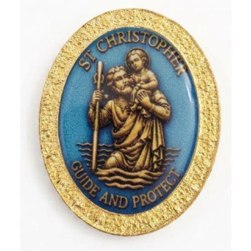 St Christopher Golden Magnet