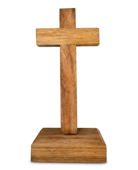 20cm Solid Kiaat Standing Cross