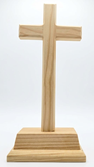 35cm Solid Pine Standing Cross