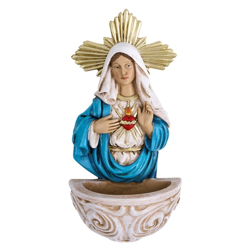 Immaculate Heart of Mary Holy Water Wall Font