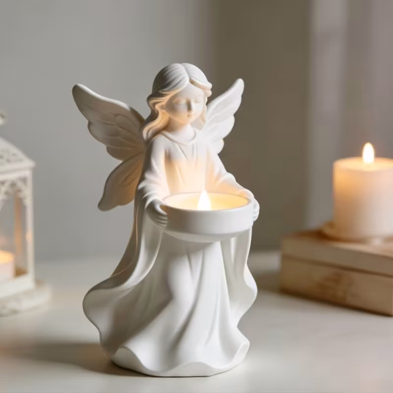 17cm Standing Angel candle holder
