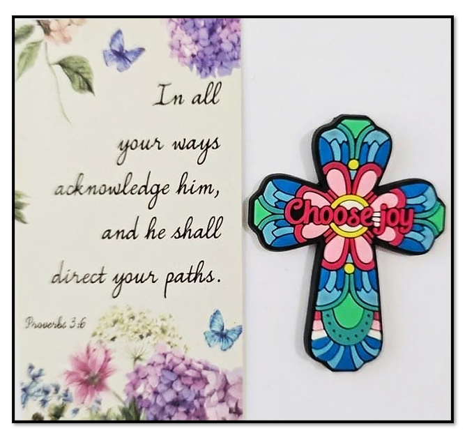 Colourful Cross with Bible Verse card - Assorted designs - Gift / Bonbonnière - Image 6
